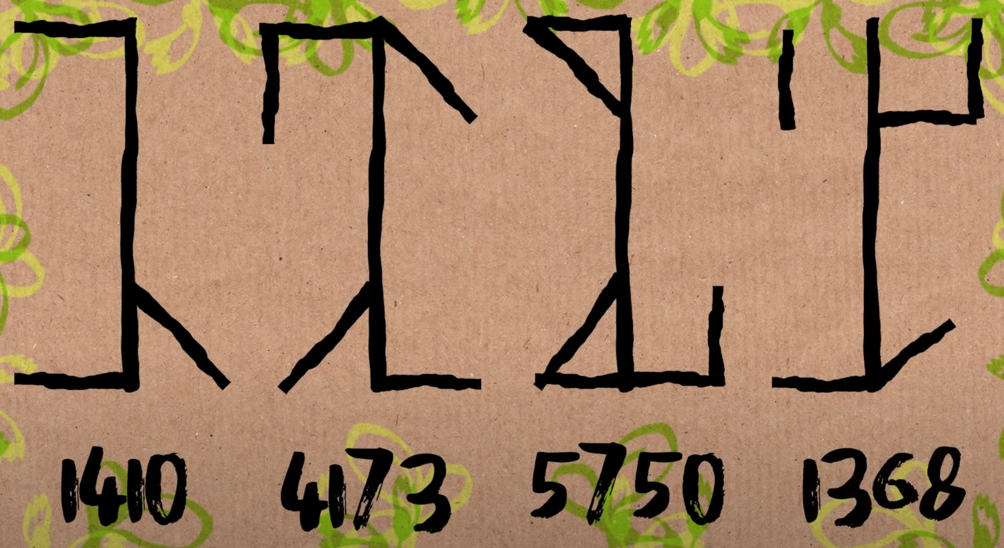 Four cistercian numbers
